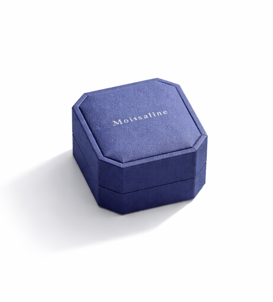 Vergoldete Moissanite Ohrstecker inkl. Schmuckbox 925 Sterlingsilber – GRA Echtheitszertifikat Hola Ohrringe Brillantschliff, Diamant Look, hypoallergen, eleganter Schmuck Damen