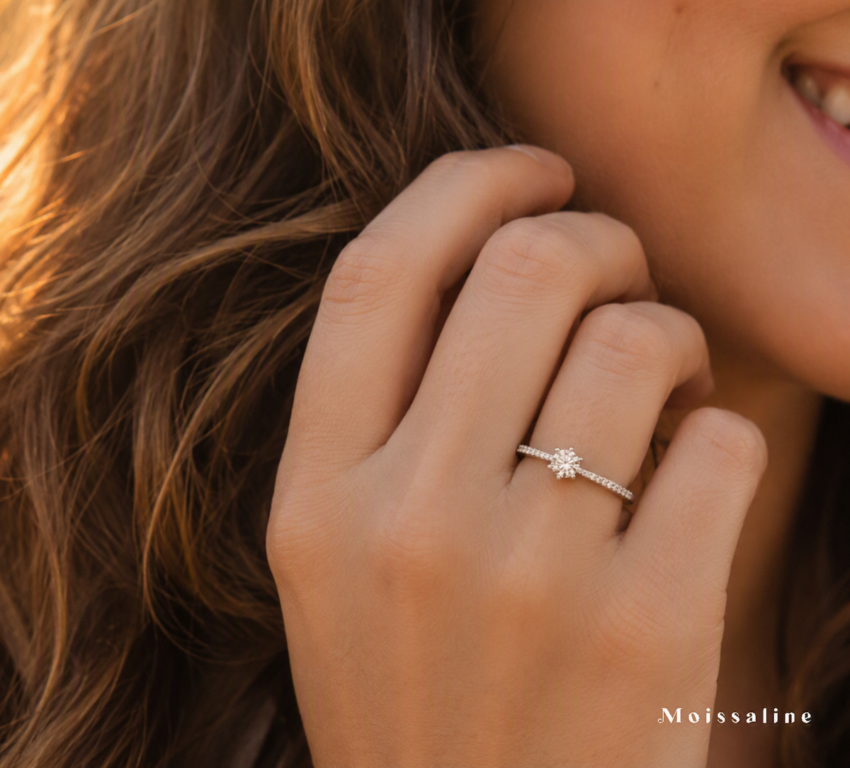 Verlobungsring 925 Sterling Silber mit 1 Karat Moissanit – Solitärring für Damen, Brillantschliff, VVS D Farbe, 6 Krappen, Weißgold-Beschichtung, Ringschatulle, Geschenkbox & Echtheitszertifikat