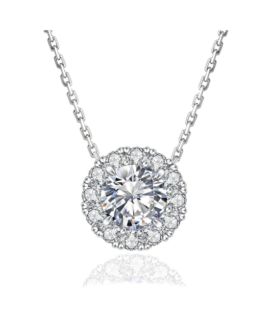 Moissanite Halskette – Flower | 925 Sterlingsilber
