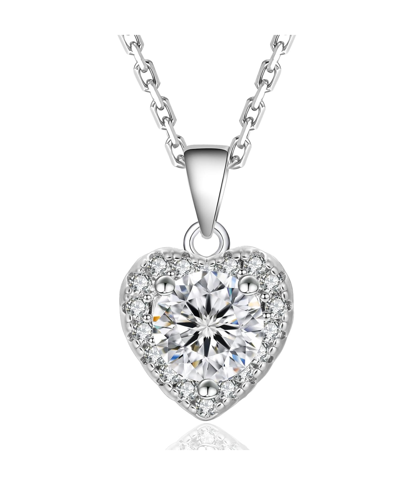 Moissanite Halskette – Heart | 925 Sterlingsilber